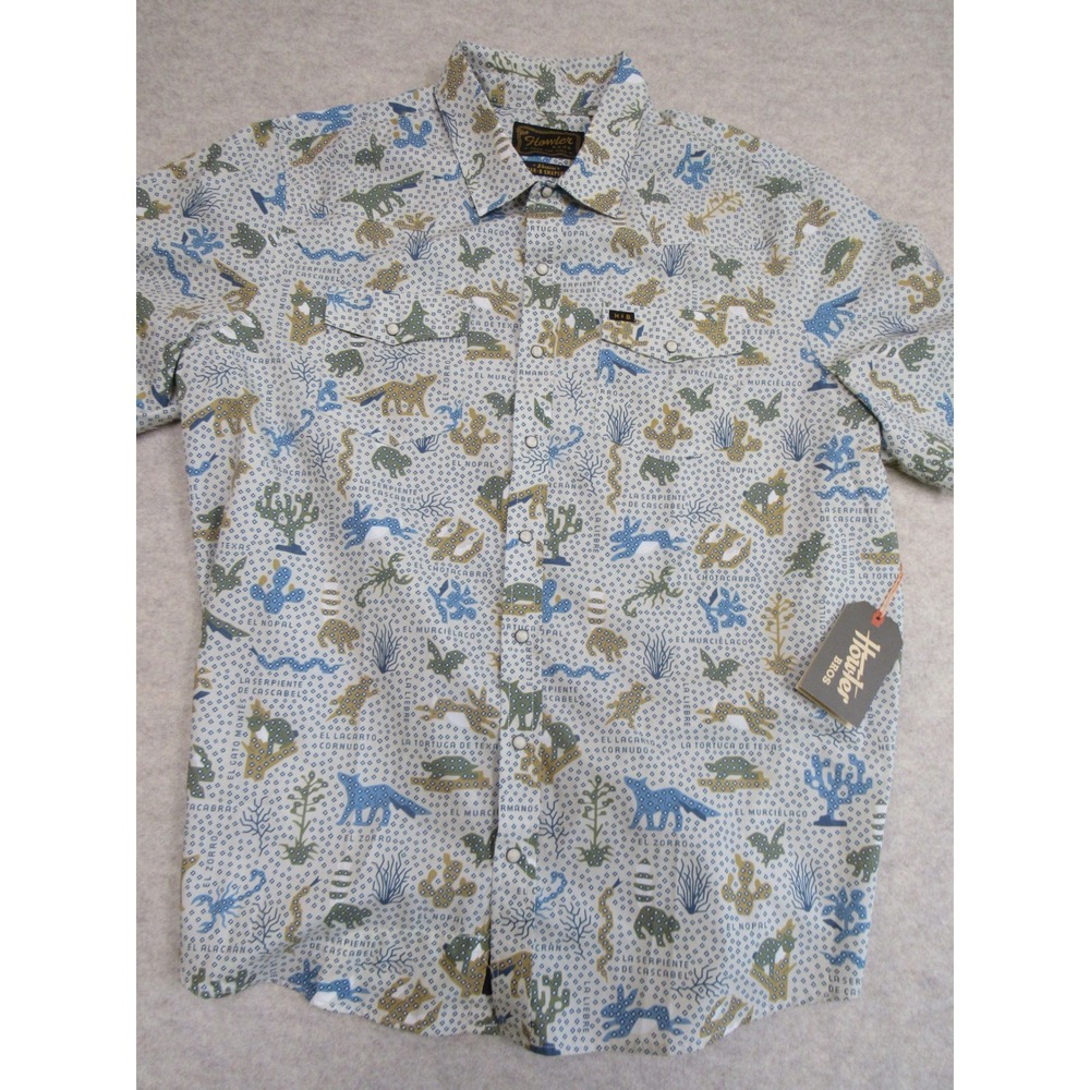 Howler Brothers H-Bar-B Snapshirt XXL Ecosistema Sand Western Pearl Snap Shirt - Picture 2 of 7